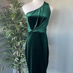 NWT - One Shoulder Velvet Bodycon Dress